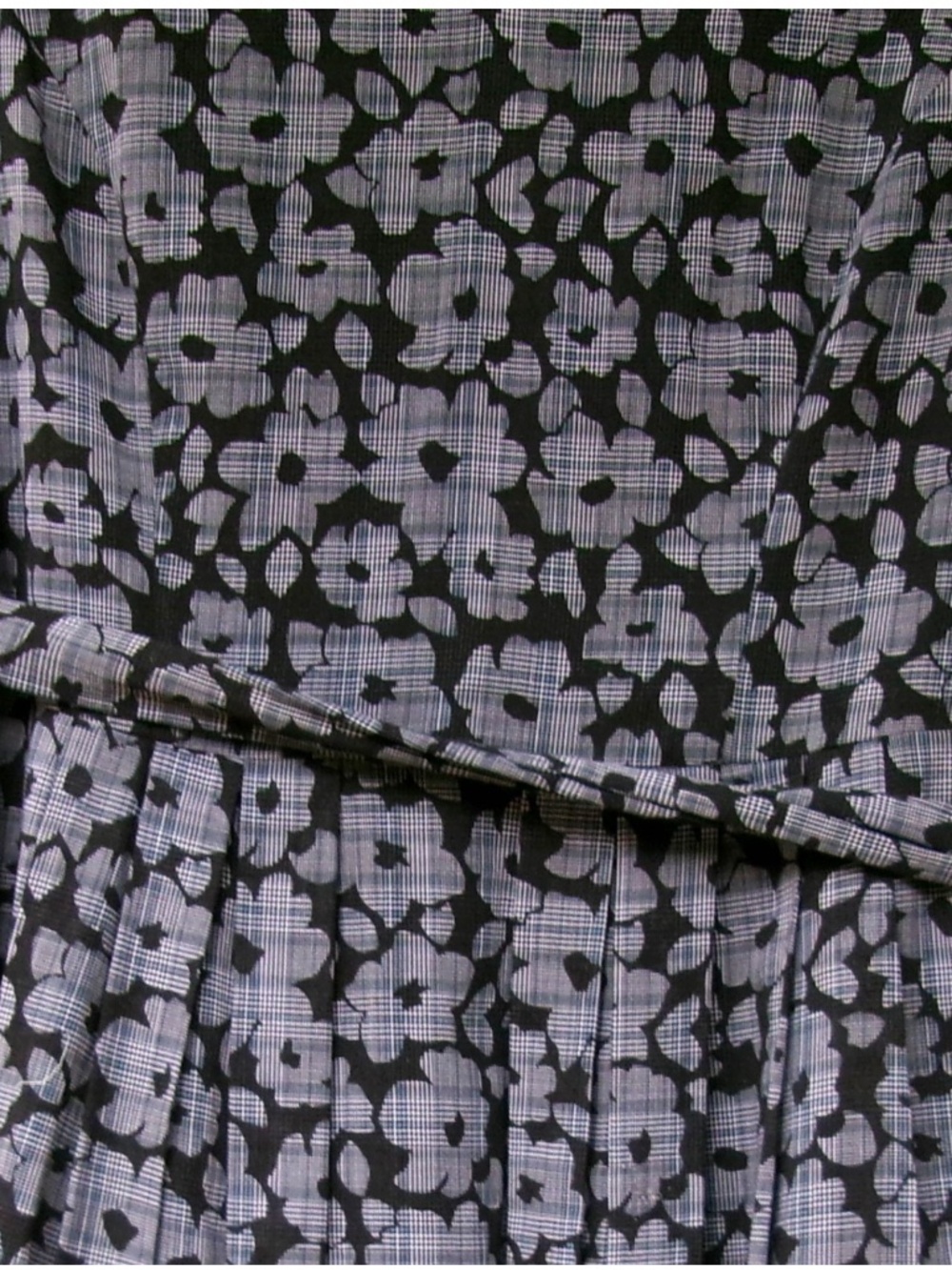 Brooks Brothers Glen Plaid Flower Cotton Dress - Picture 7 of 10